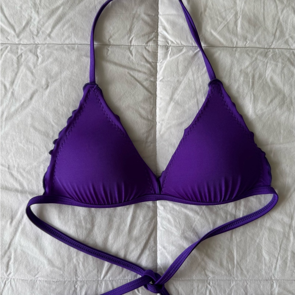 Voda Swim Envy Push-Up Halter Bikini Top Purple Size Small | No Wire